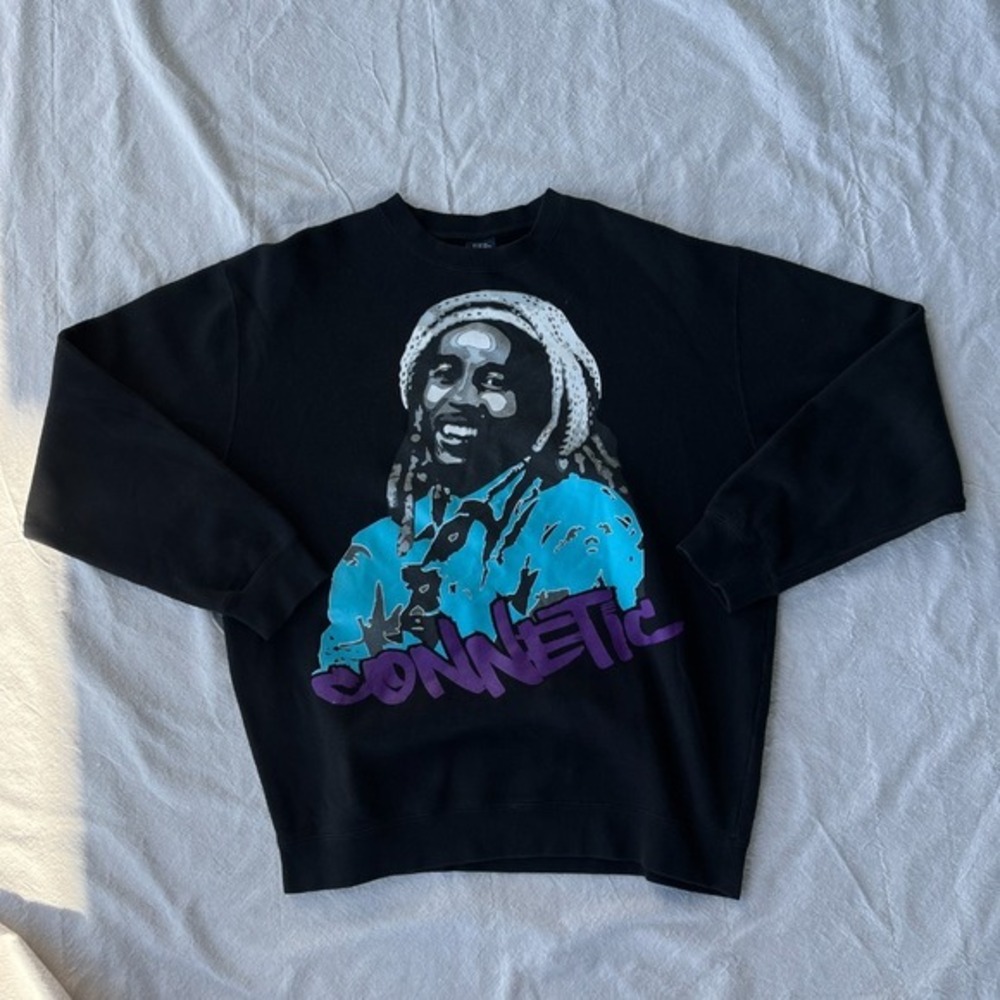 VIntage Connetic‎ Bob Marley Smiling Large Sweater